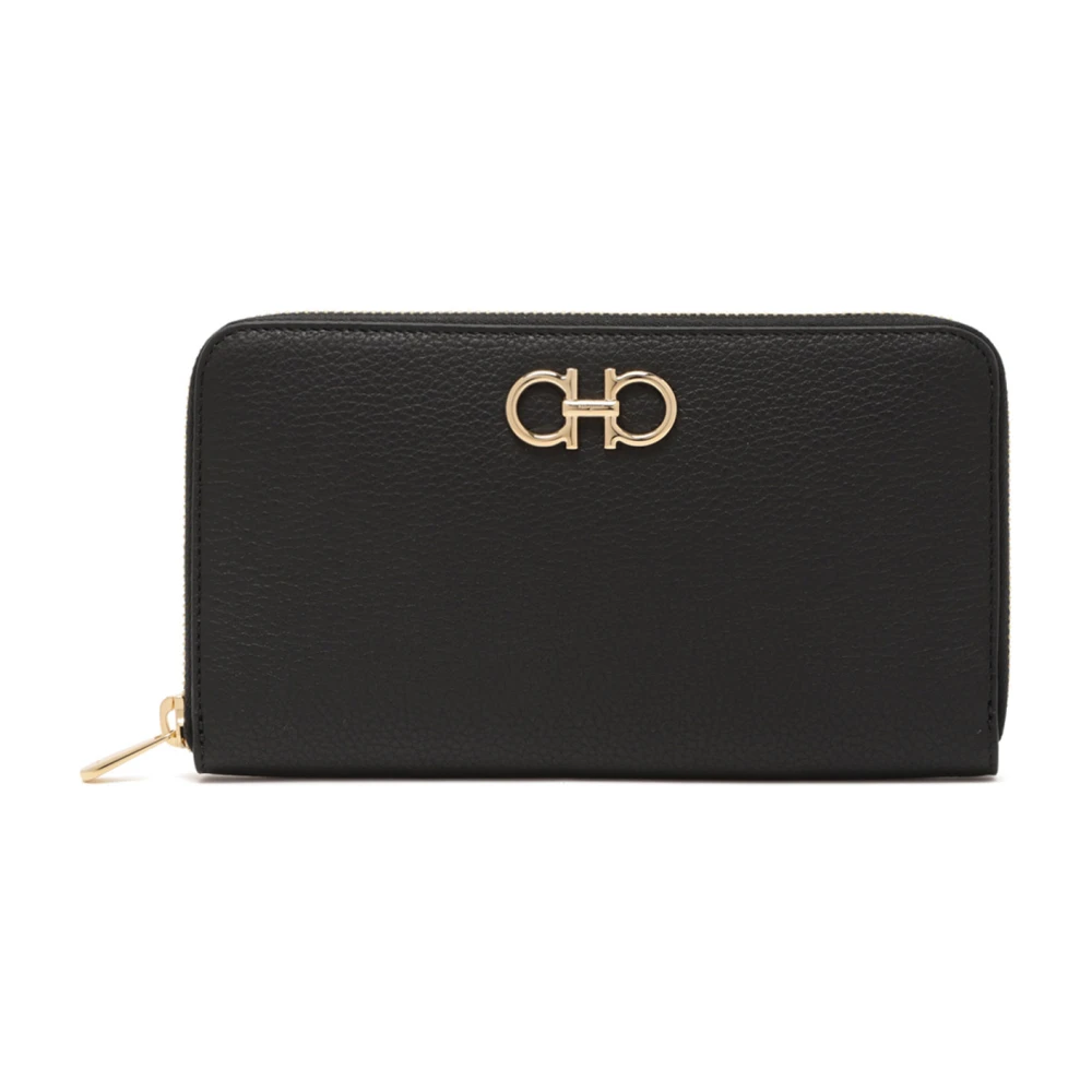 Ferragamo Women's Black Gancini Continental Wallet