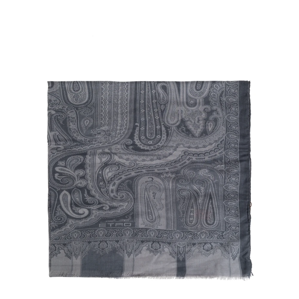 ETRO Sjaal met decoratief patroon Gray Heren