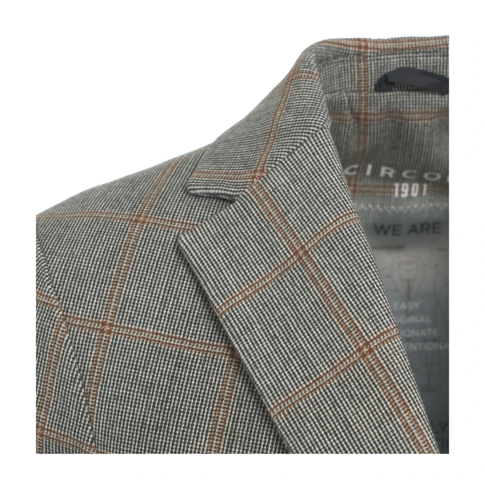 Circolo 1901 Grijze Blazer Aw24 Herenmode Gray Heren