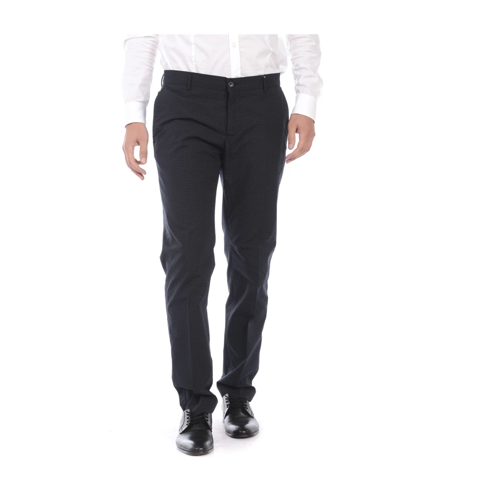 Daniele Alessandrini Men's Black Suit Trousers, Xs, Pantalone Slimato Bott.
