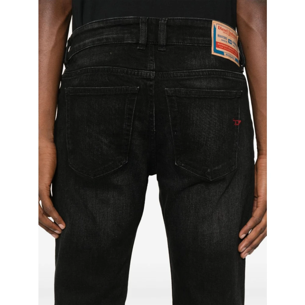 Diesel Zwarte Skinny Cut Denim Jeans Black Heren