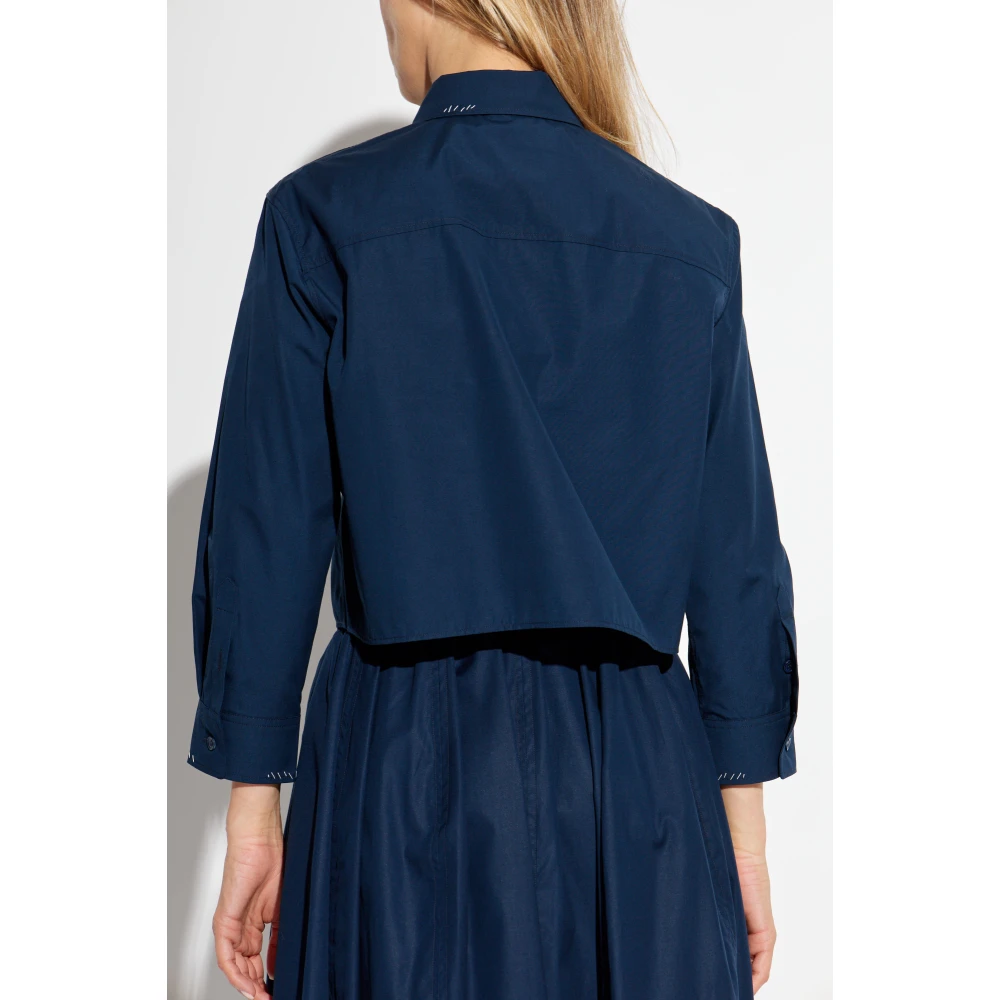 Marni Korte shirt met zakken Blue Dames