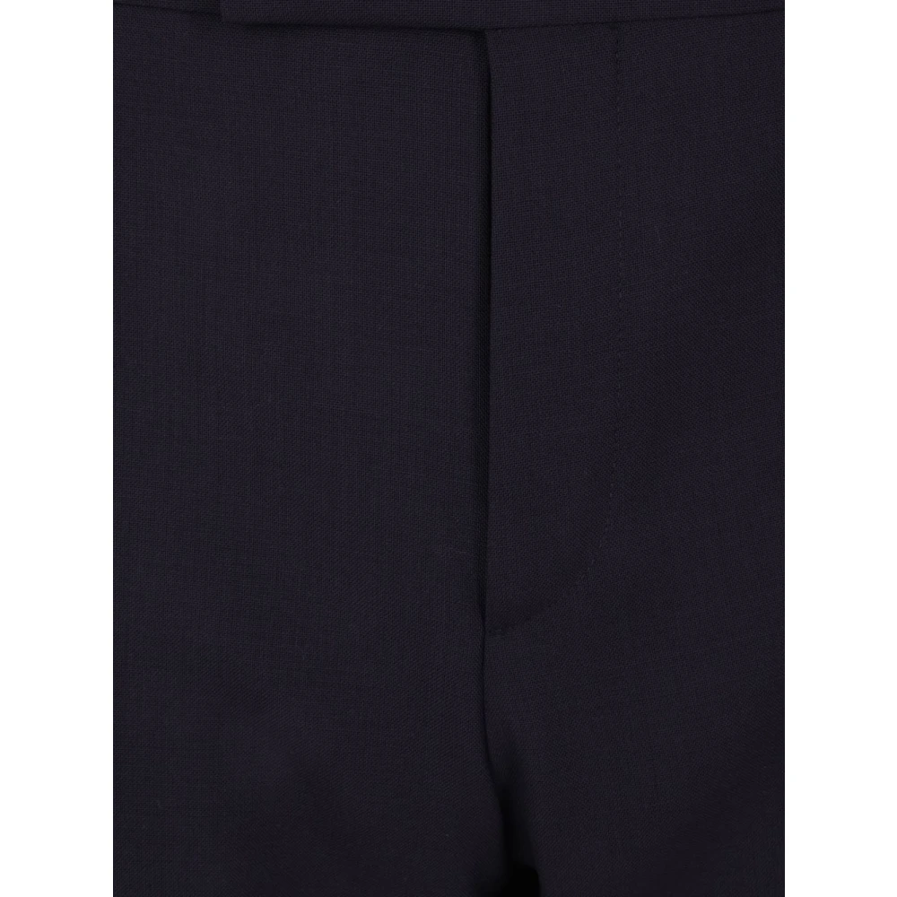 Lardini Blauwe wollen broek met voor sluiting Blue Heren