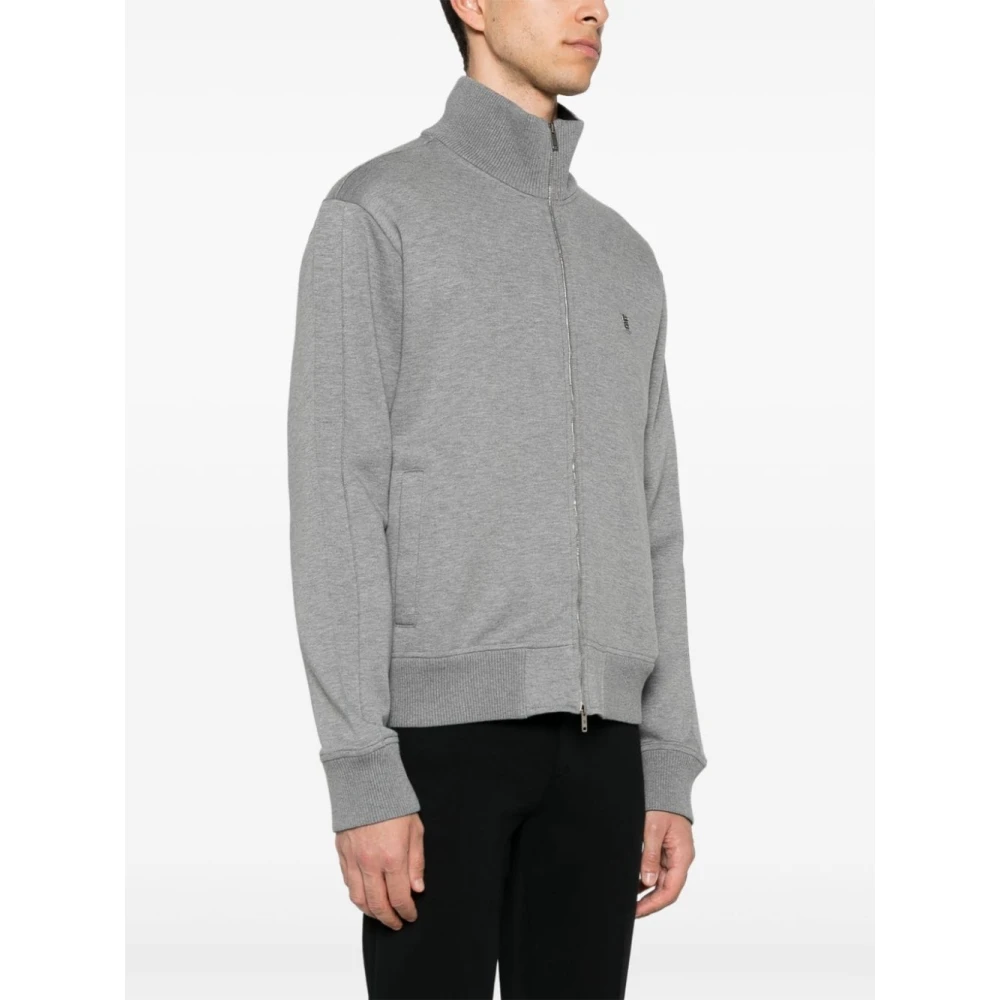 Givenchy Grijze Jas met Hoge Kraag Gray Heren