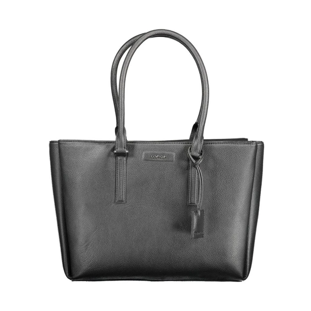 Calvin Klein Women's Black Tote Handbag With Multiple Compartments