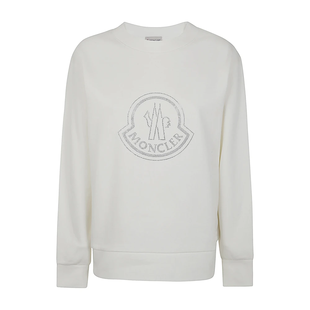 Moncler Witte Ronde Hals Trui White Dames