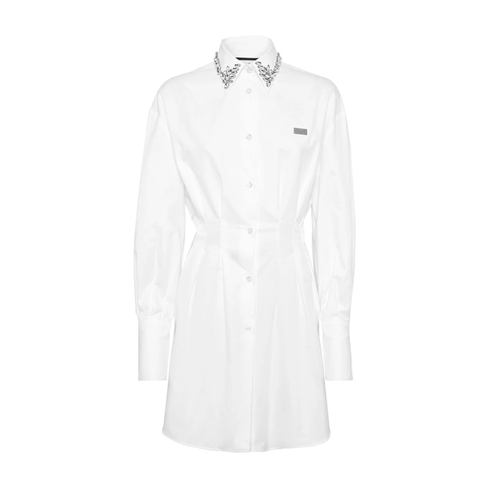 Philipp Plein Elegante Zwarte Jurk Saecwrg3275Pte012N01 White Dames