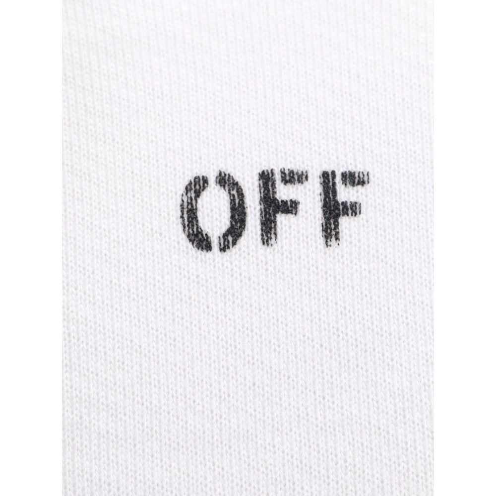Off White Skate Katoenen Hoodie met Off Print White Heren