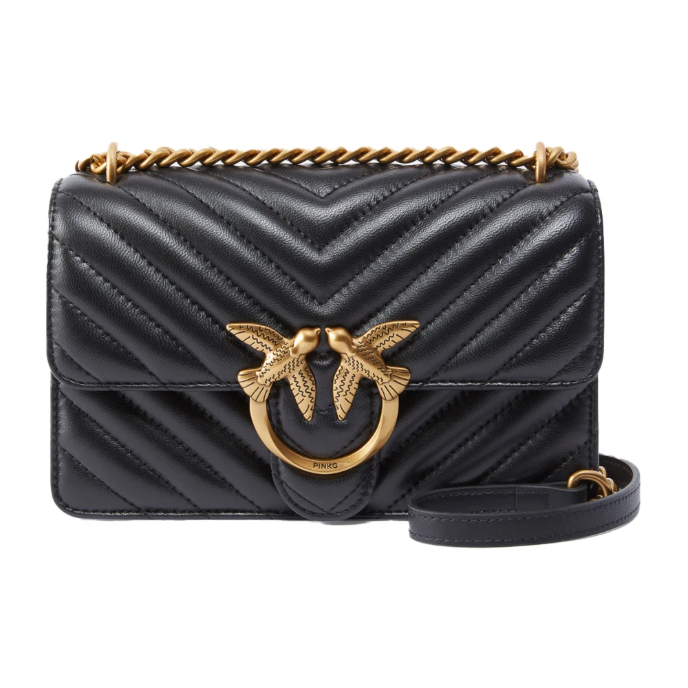 Pinko Women's Black Mini Love Bag One Chevron - Cross Body Bags - One Size - Bags