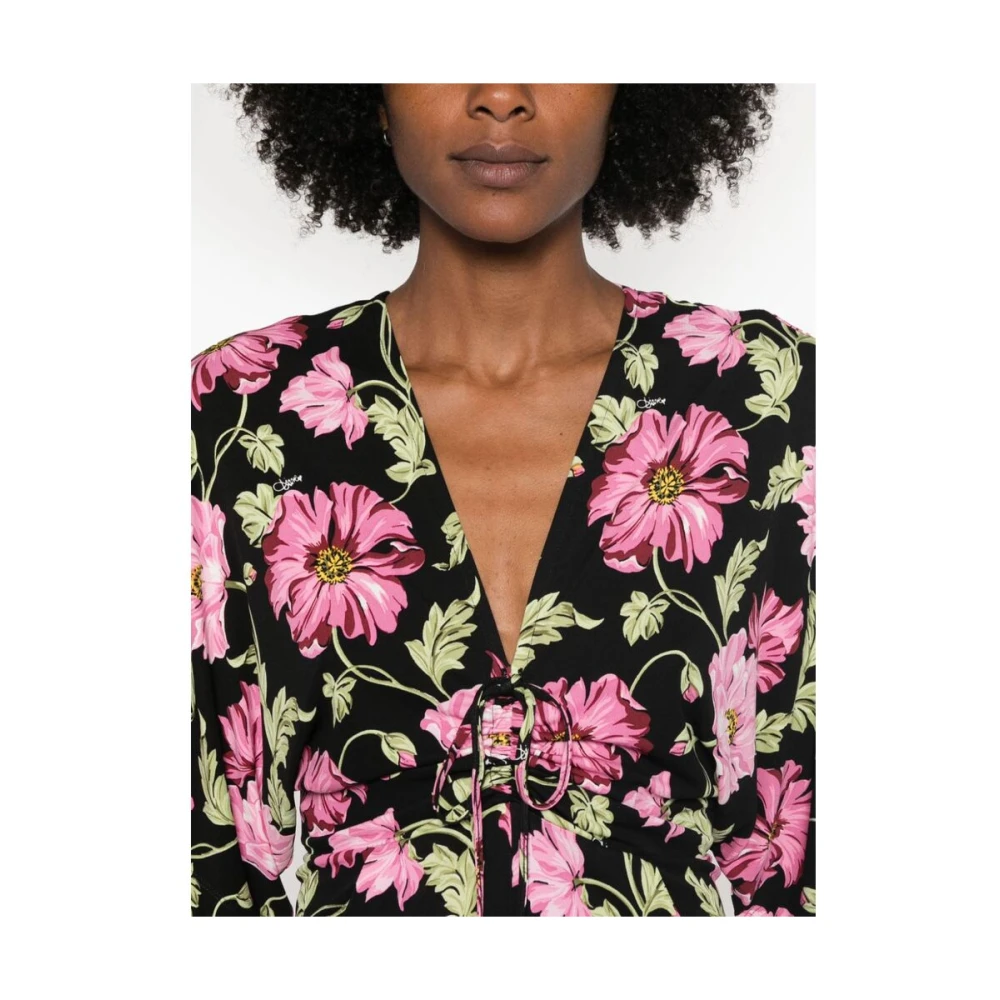 Diane Von Furstenberg Bloemenprint V-hals Jurk Multicolor Dames