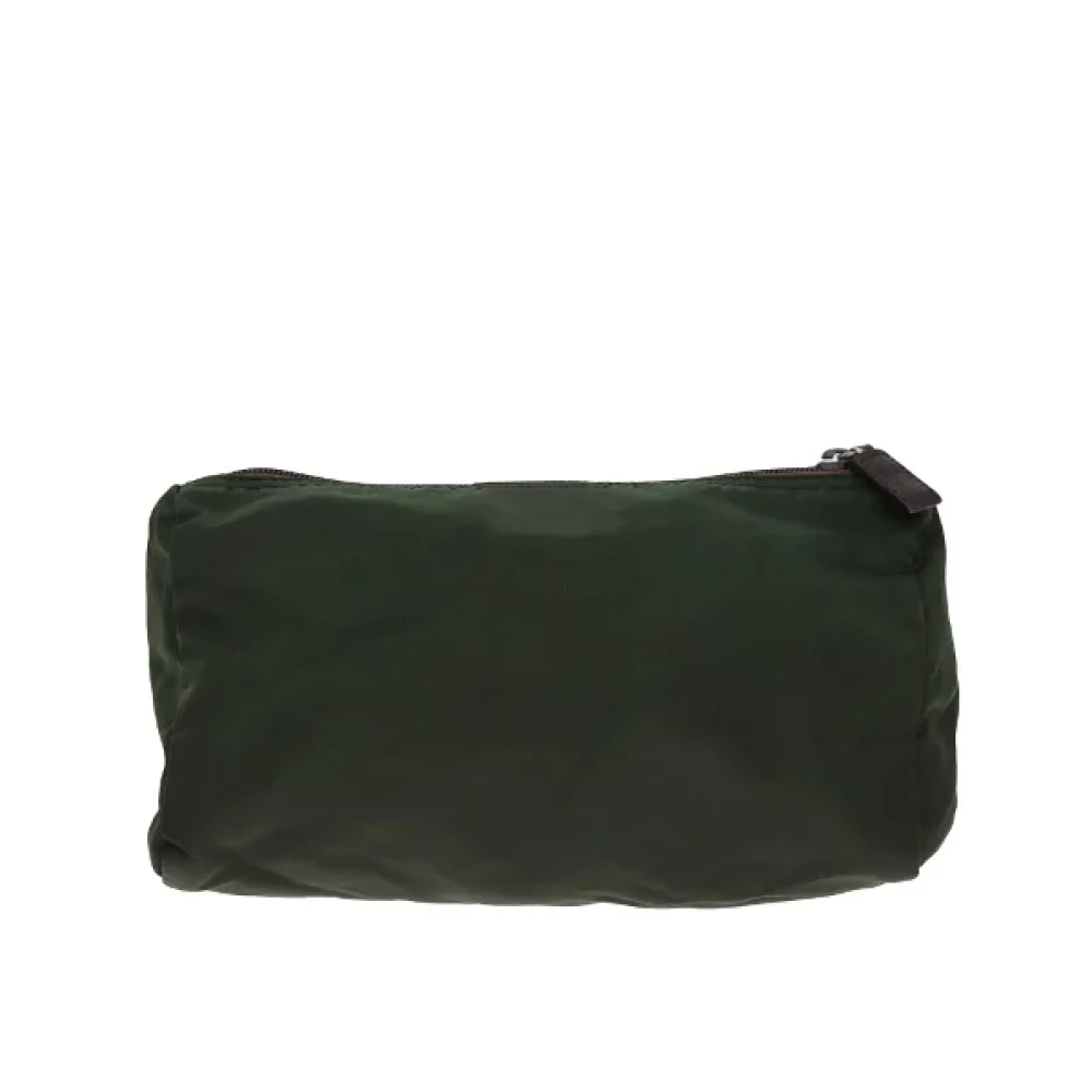 Prada Vintage Pre-owned Nylon prada-bags Green Dames