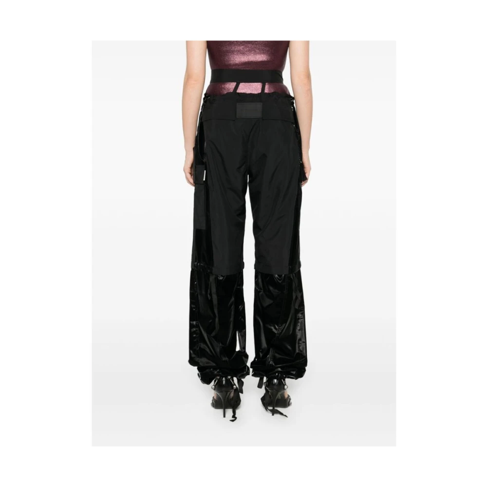 Ottolinger Zwarte Katoenen Panel Cargo Broek Black Dames