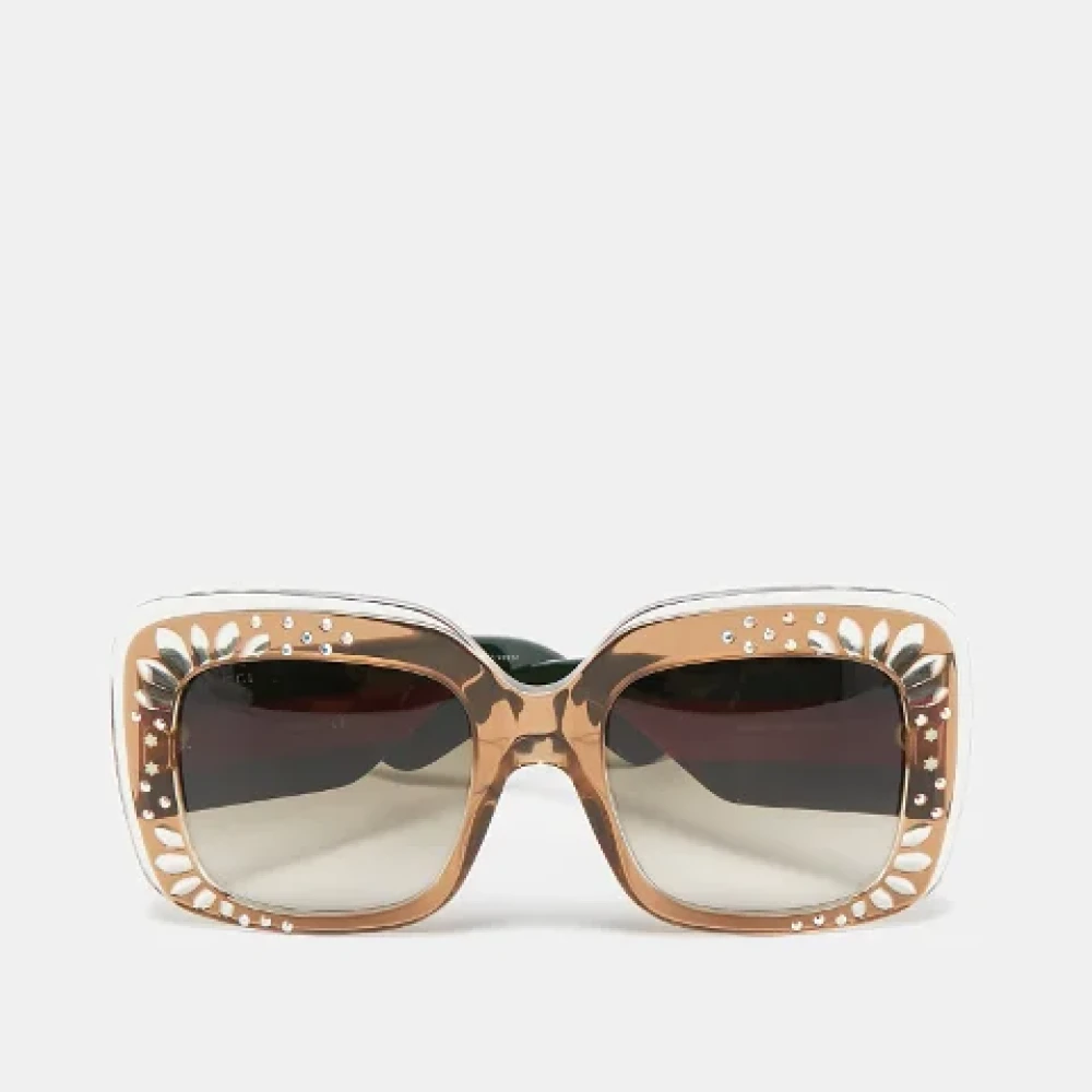 Gucci Vintage Pre-owned Acetate sunglasses Brown Dames