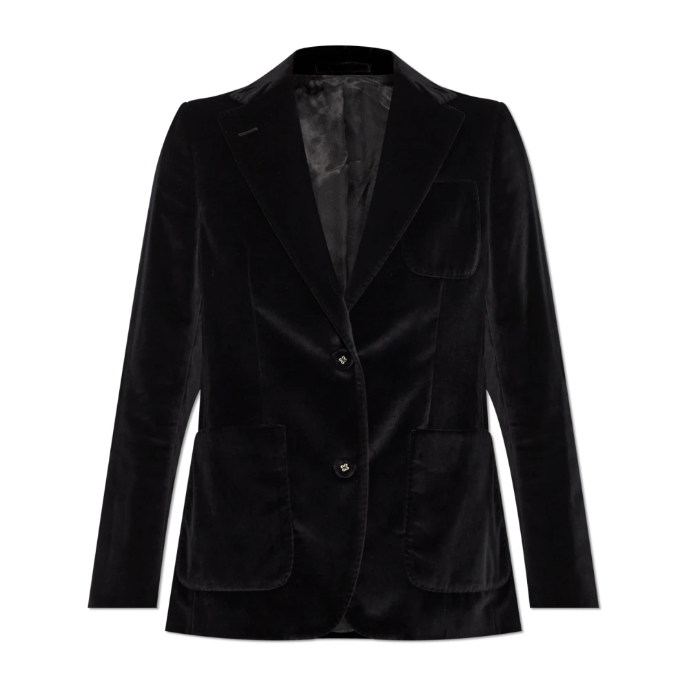 Officine Générale Fluwelen blazer Black Dames