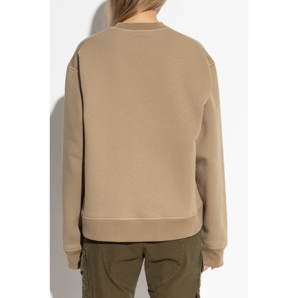 Dsquared2 Sweatshirt met bedrukt logo Beige Dames