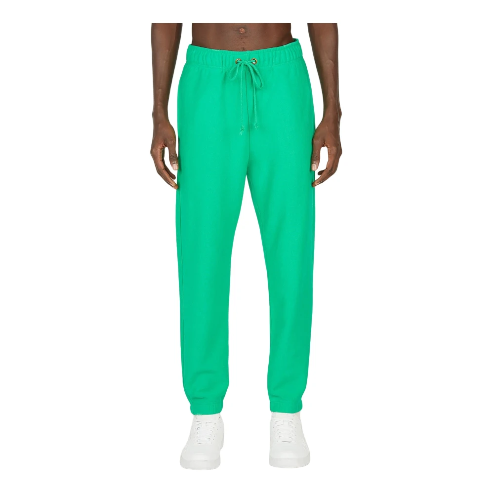 Champion Men's Green Sweatpants, L, Elastic Cuff Track Trousers