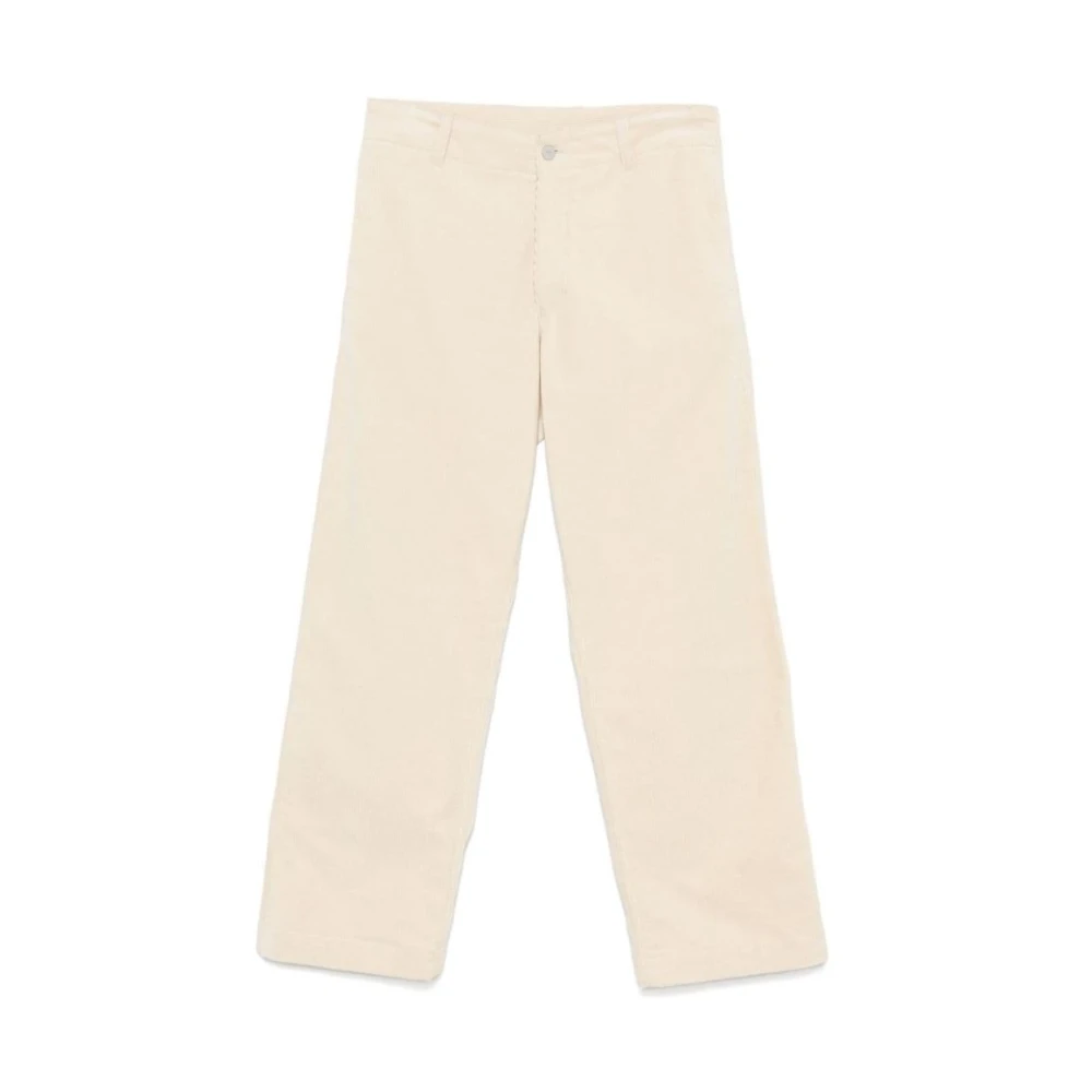 Emporio Armani Beige Corduroy Byxor Beige, Dam