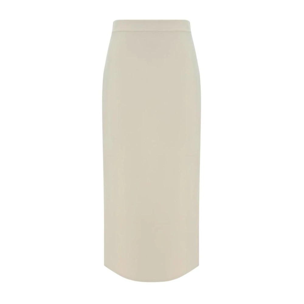 Valentino Midi Wollen Rok met Split White Dames