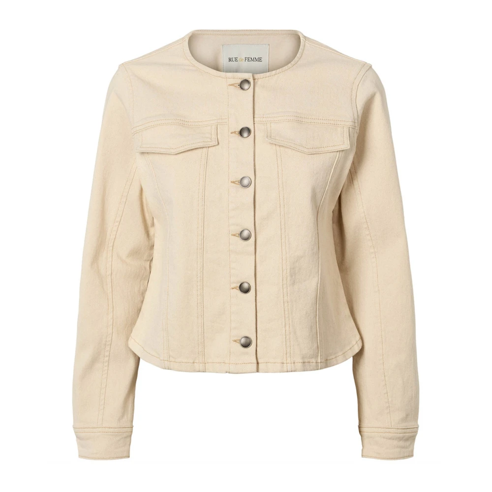 Rue De Femme Donna Beige - Denim Jacket - Jackets - Xs