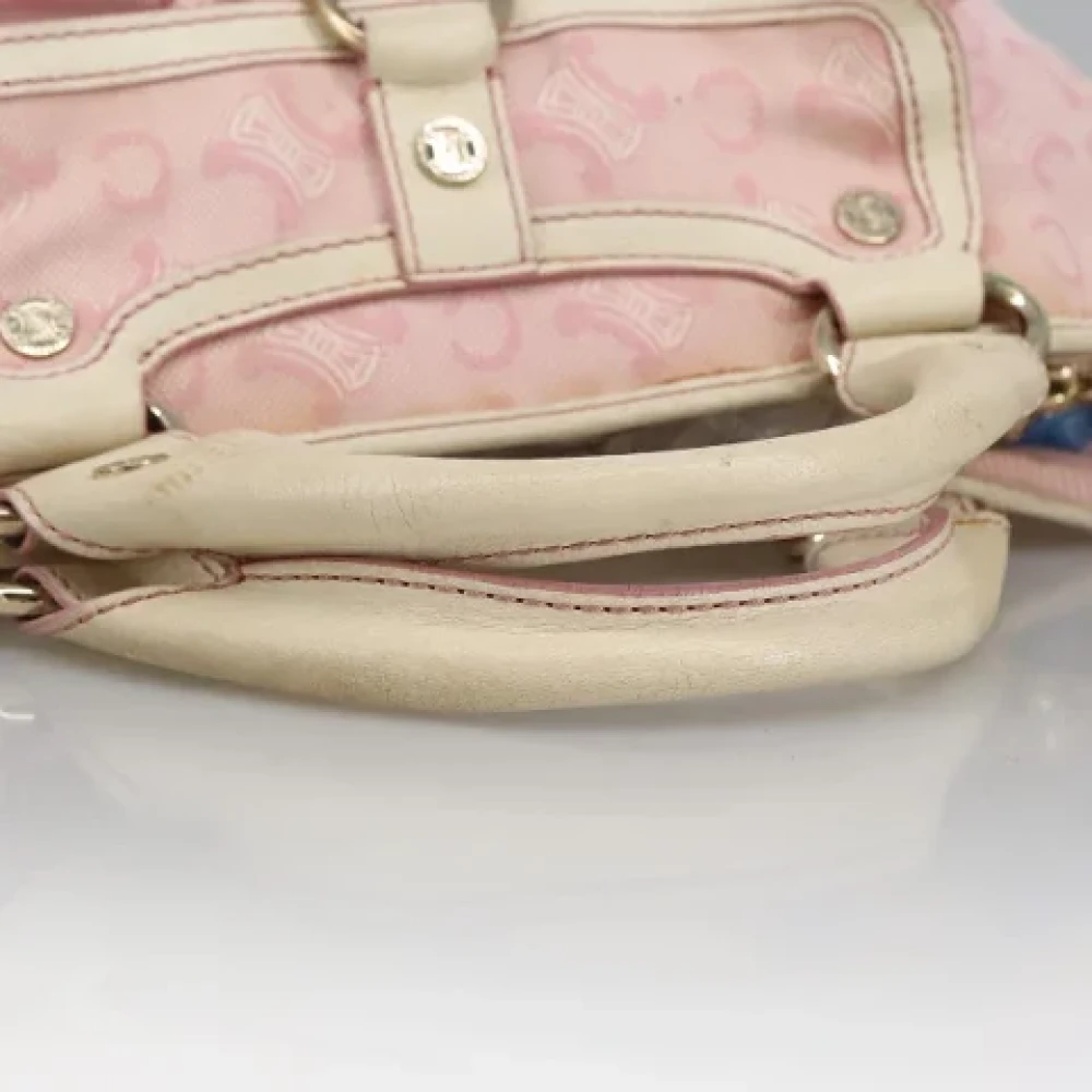 Celine Vintage Pre-owned Canvas handbags Pink Dames