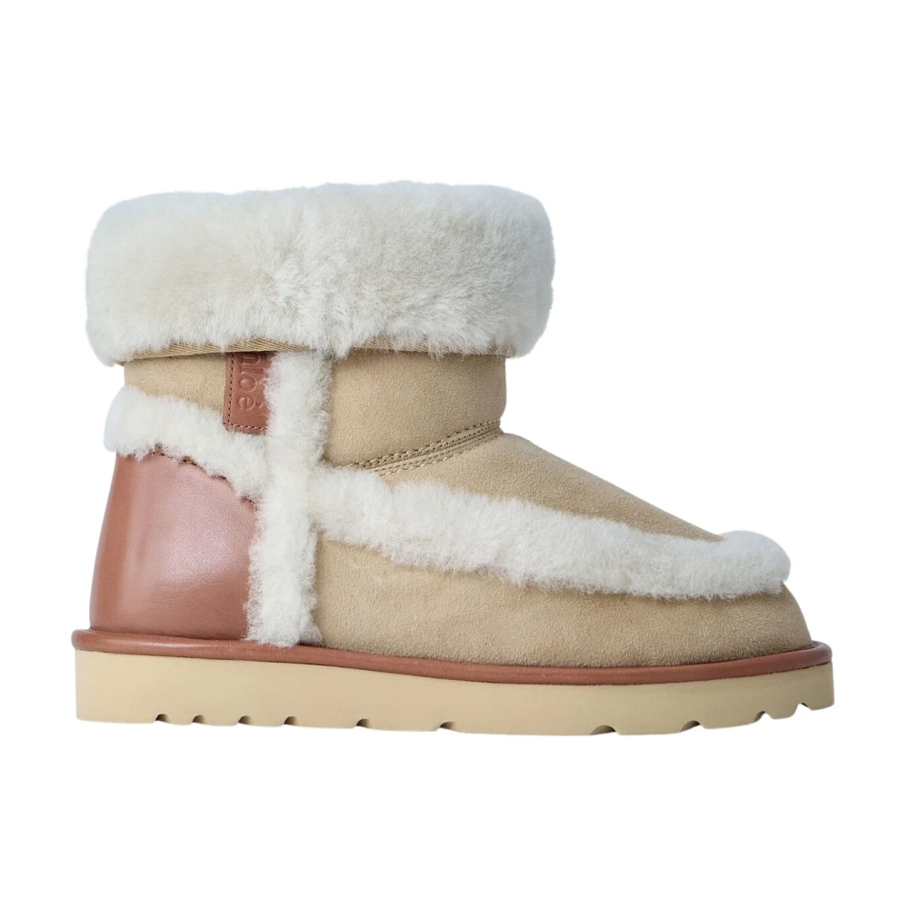 Chloé Women's Beige Winter Boots, 7 Uk, Dolcie Ankle Boots