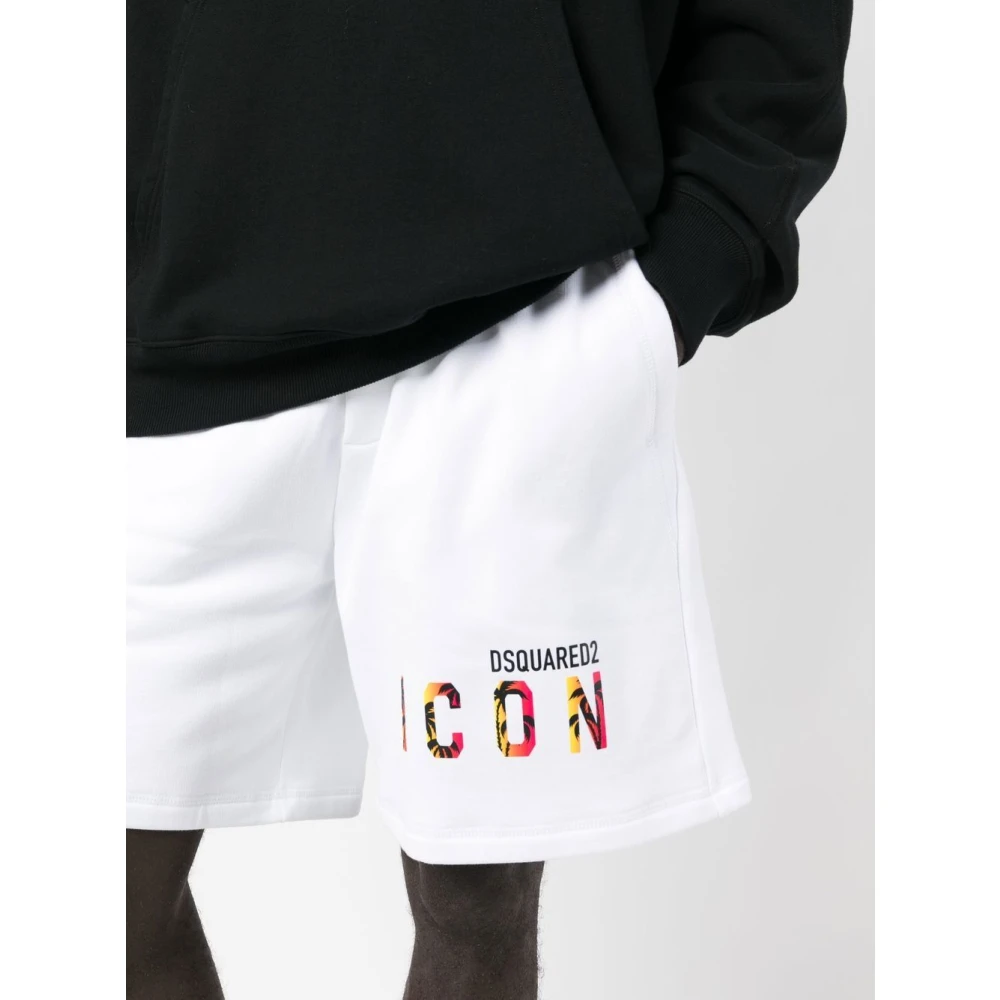 Dsquared2 Witte Casual Shorts voor Mannen White Heren