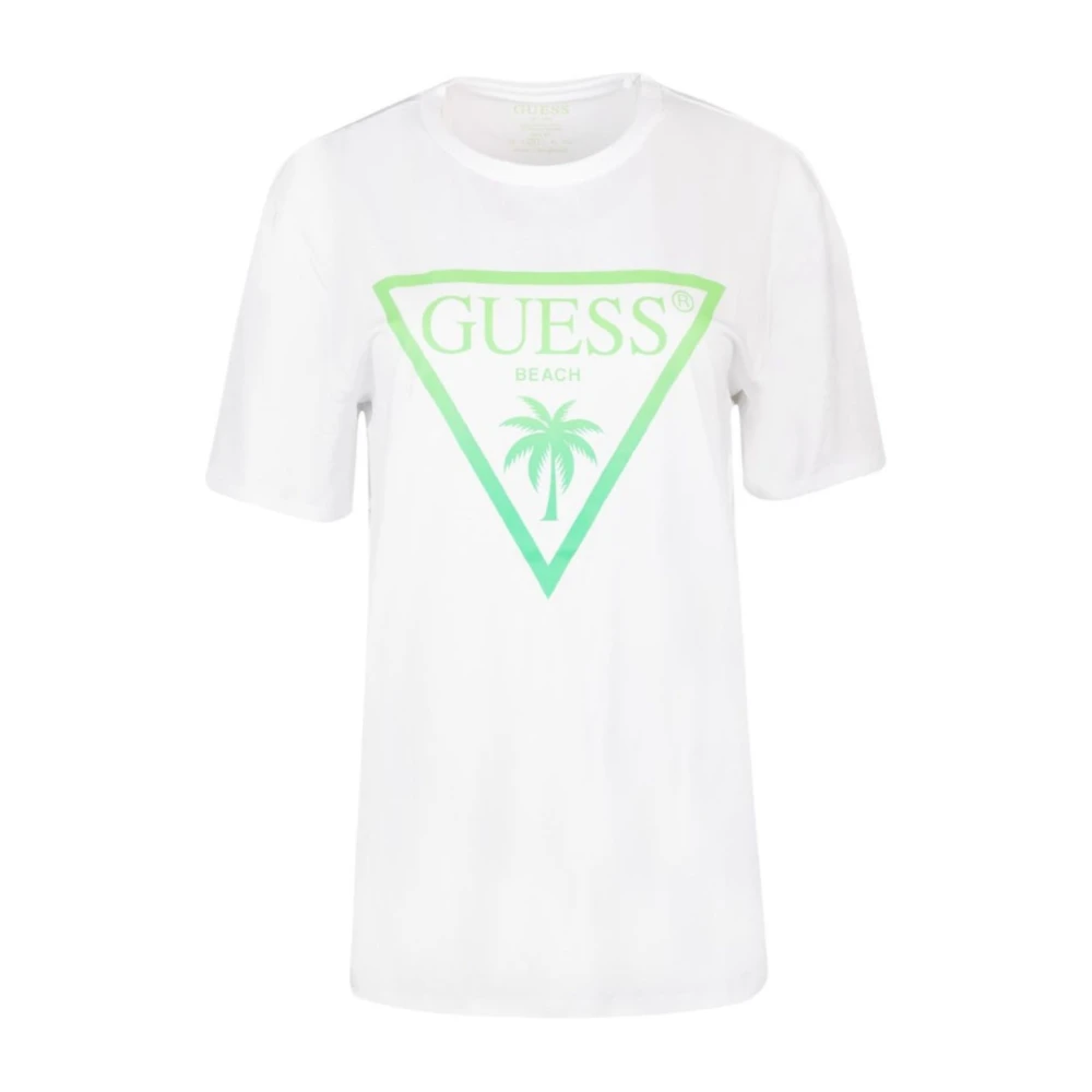 Guess Triangle Palm Heren T-shirt White Heren