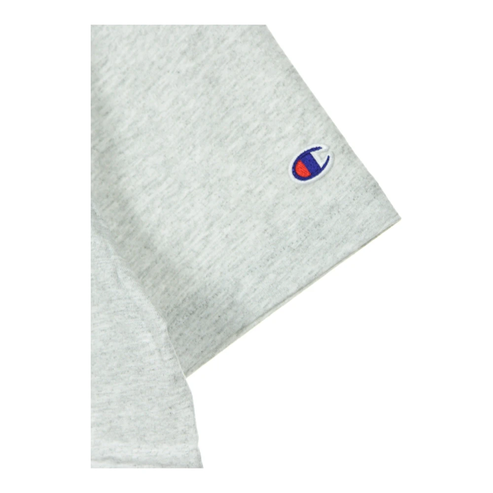 Champion Lichtgrijze Crewneck T-shirt voor Mannen Gray Heren