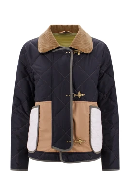 Quiltad Jacka med Patchwork-Effekt