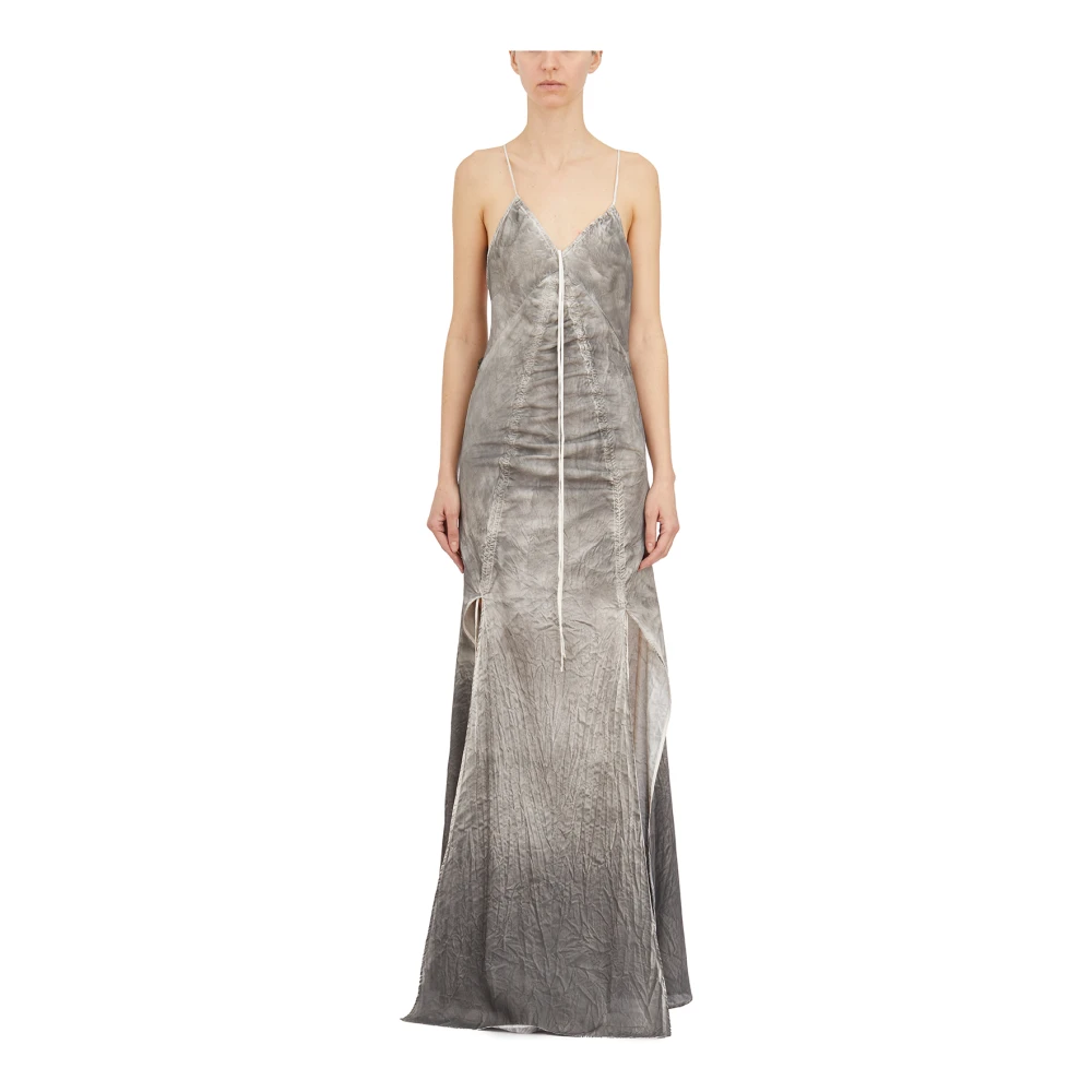 Andrea Ya aqov Lange Cupro en Katoenen Jurk Gray Dames