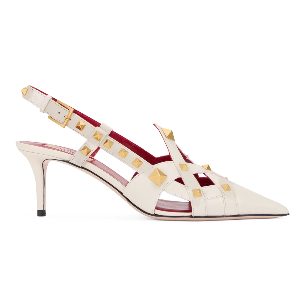 Valentino Garavani Women's Pink Pumps, 5 1/2 Uk, Studdy Slingback Pump T.65