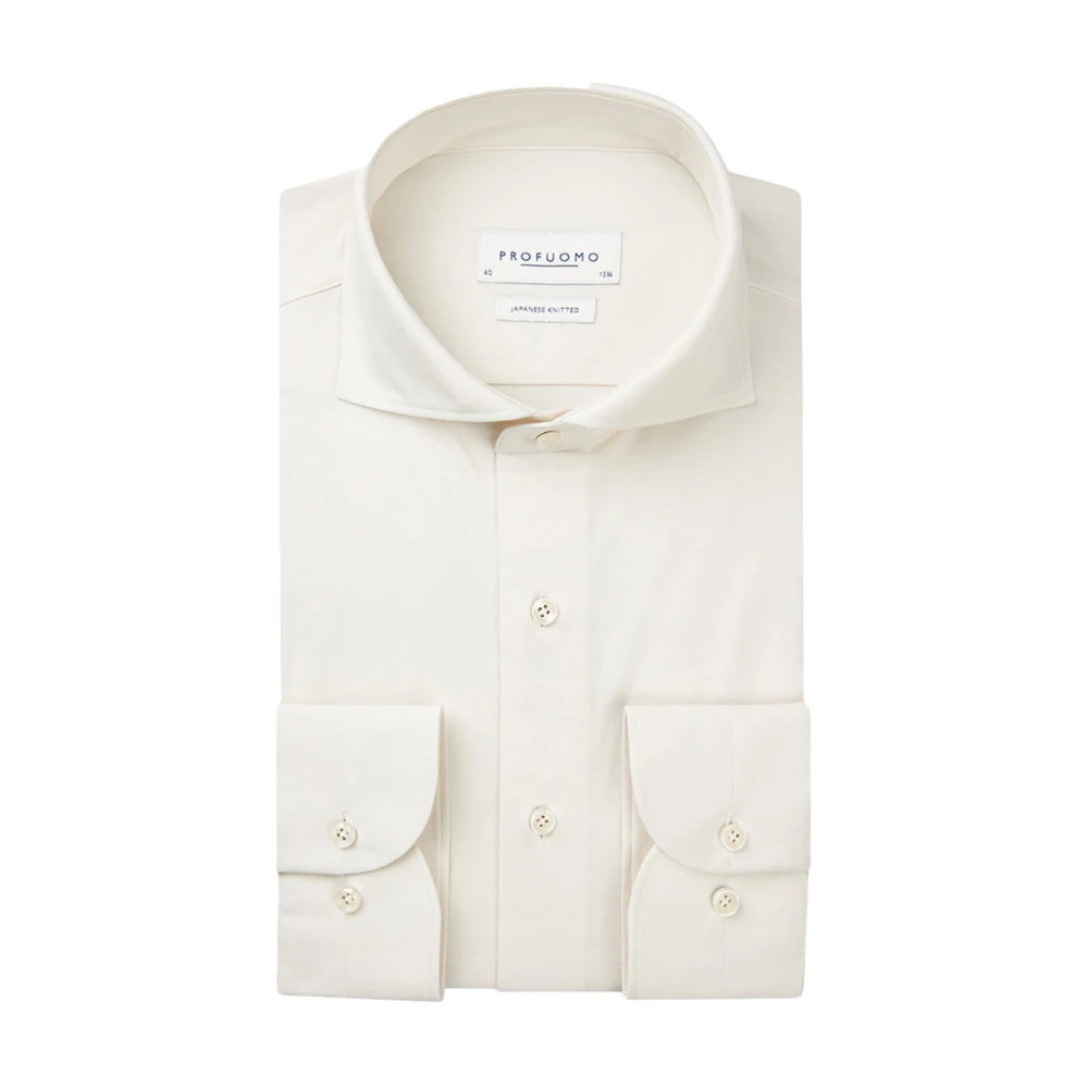 Profuomo X-Cutaway Overhemd Off White Beige Heren