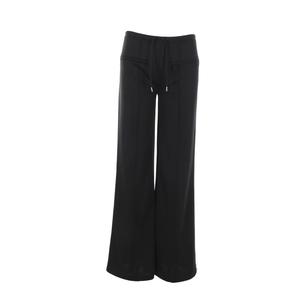 Courrèges Zwarte Baggy-Fit Interlock Broek Black Dames