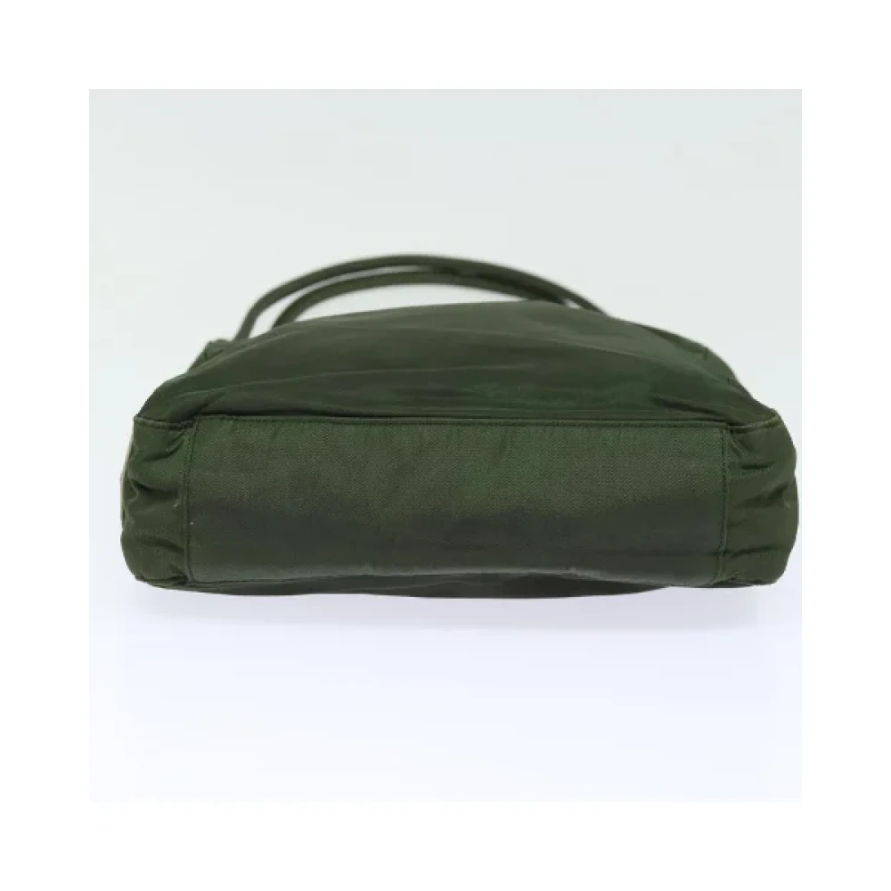 Prada Vintage Pre-owned Nylon handbags Green Dames