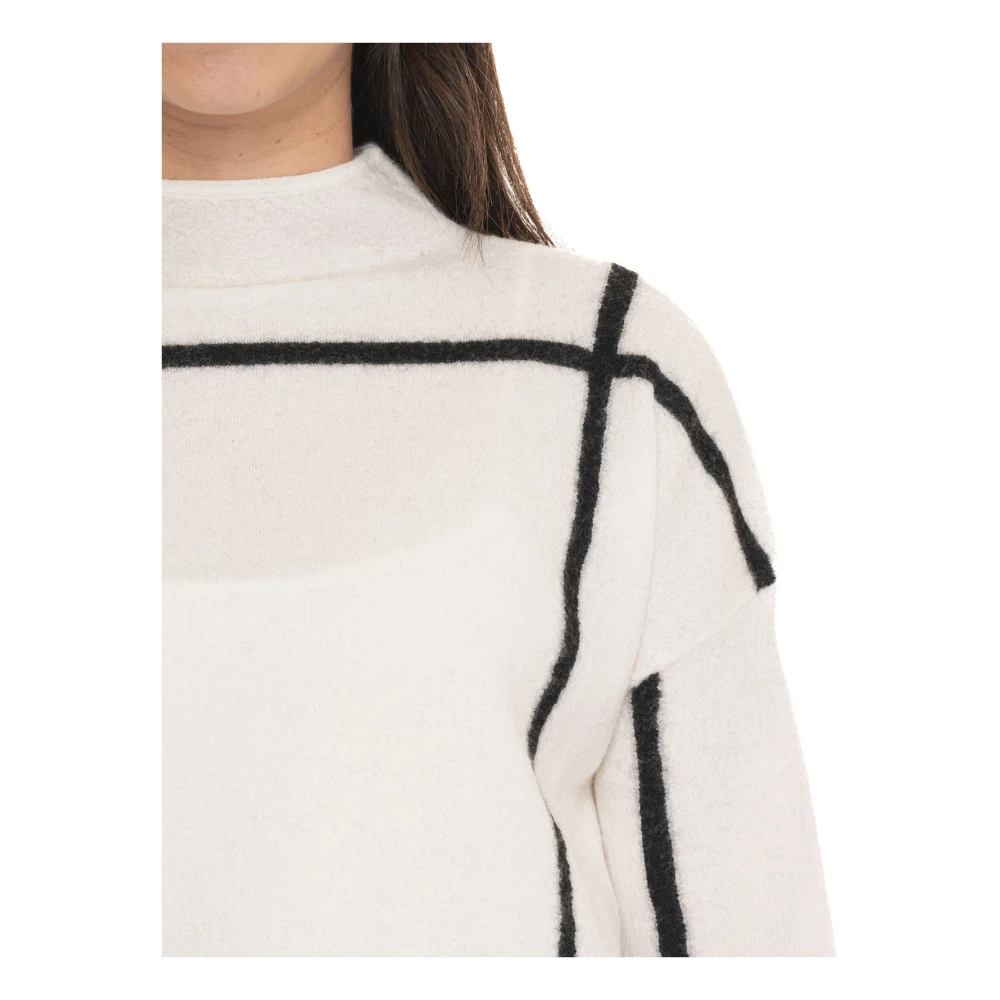 Pennyblack Geometrische Fantasie Wollen Trui White Dames