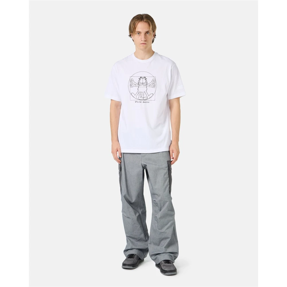 Iceberg T-shirt met Vitruviaans Garfield-print White Heren