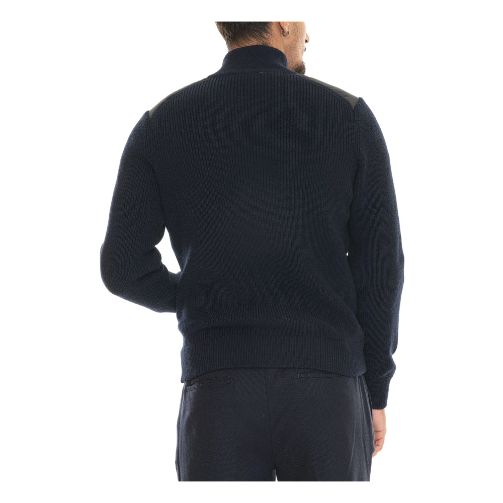 Gran Sasso Gewatteerd Bimateriaal Jack met Rits Blue Heren