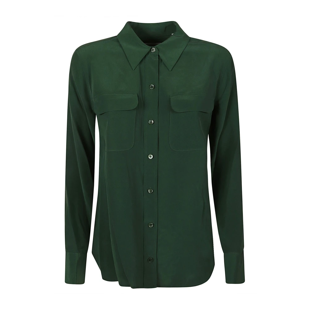 Equipment Slim Fit Overhemd Green Dames