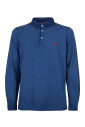 polo-en-coton-bleu