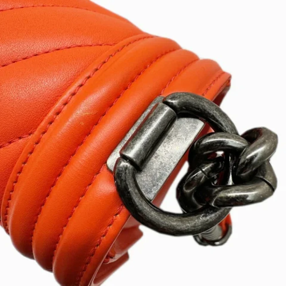 Chanel Vintage Pre-owned Leather chanel-bags Orange Dames