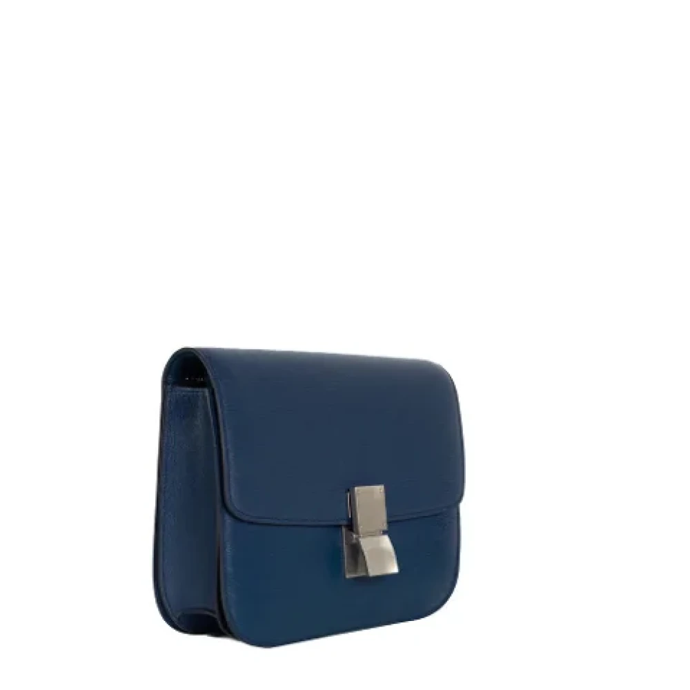 Celine Vintage Pre-owned Leather celine-bags Blue Dames