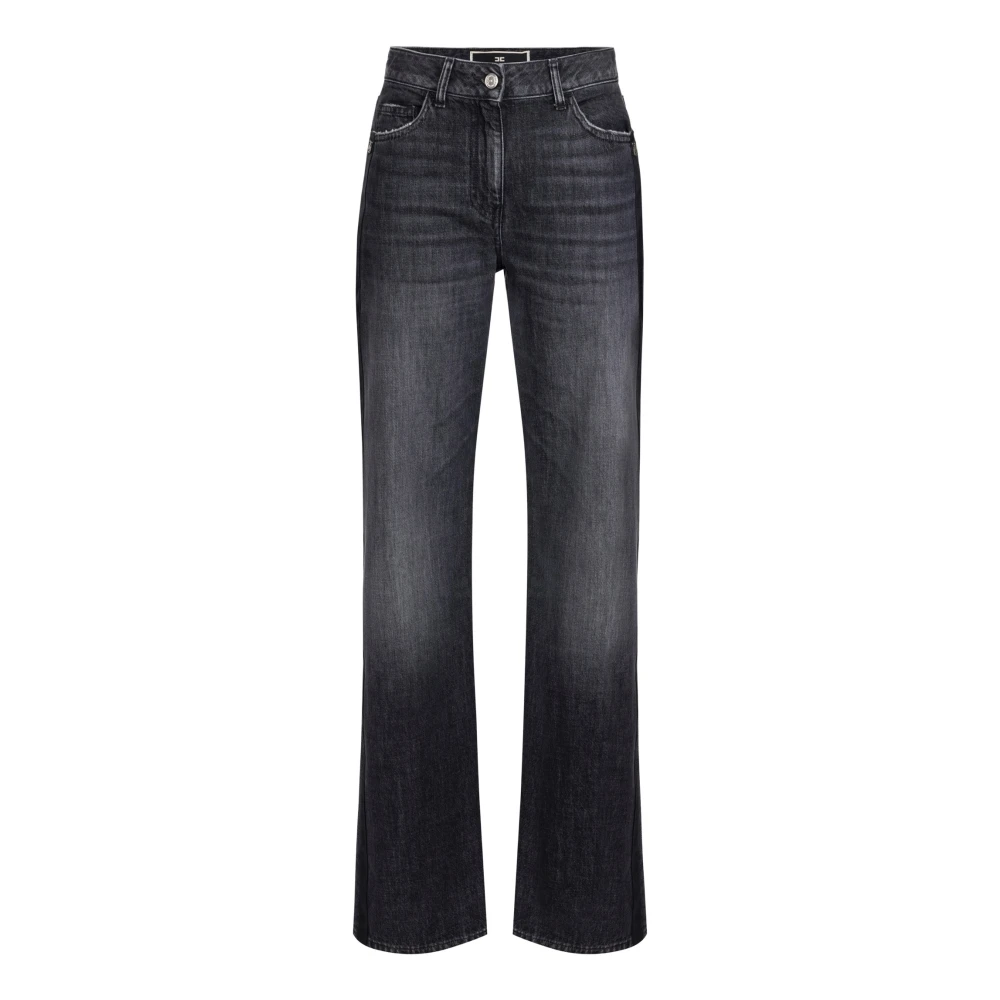 Elisabetta Franchi Klassieke Denim Jeans voor Dagelijks Gebruik Black Dames