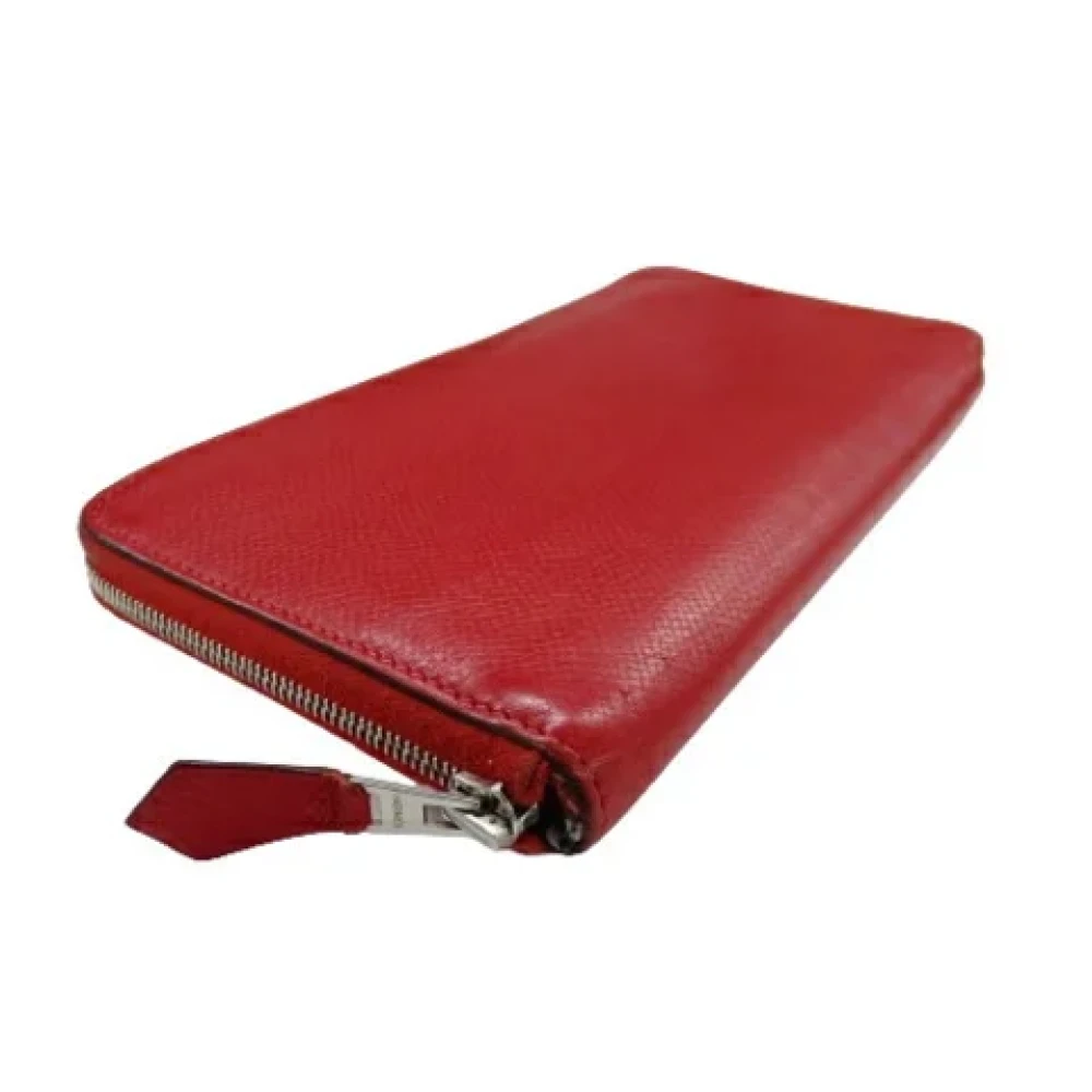 Hermès Vintage Pre-owned Canvas wallets Red Dames