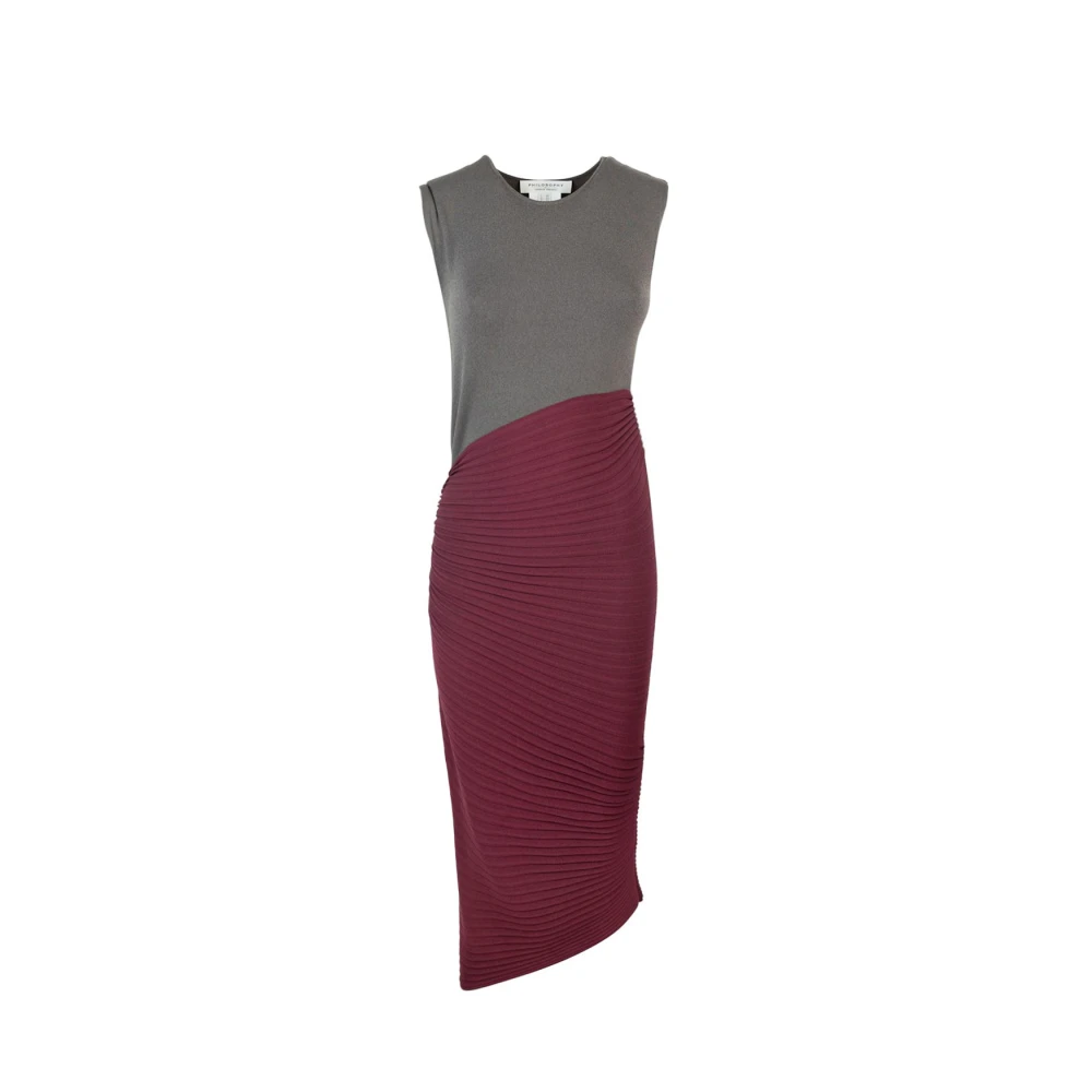 Philosophy Di Lorenzo Serafini Women's Multicolor Midi Dresses, Xs, Asymmetric Jersey Dress
