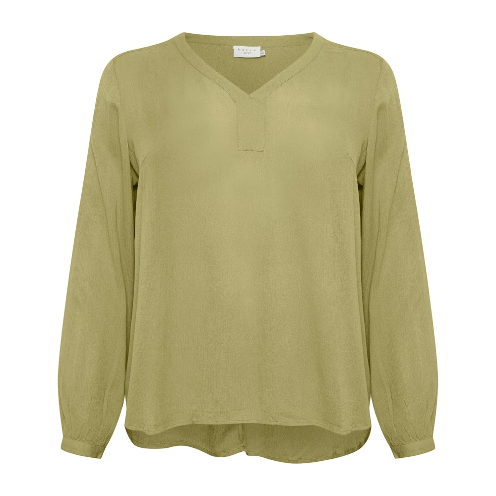 Kaffe Curve Donna Verde Camicetta A Maniche Lunghe Ami - Immagine 2