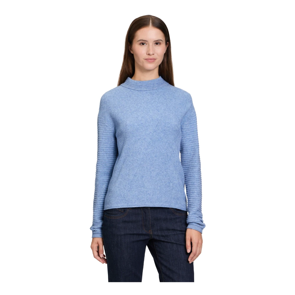 Betty Barclay Gebreide Trui met Ribbels Blue Dames