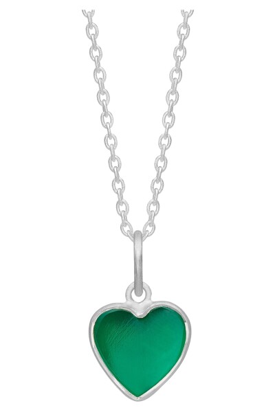 Aya halsband grön silver