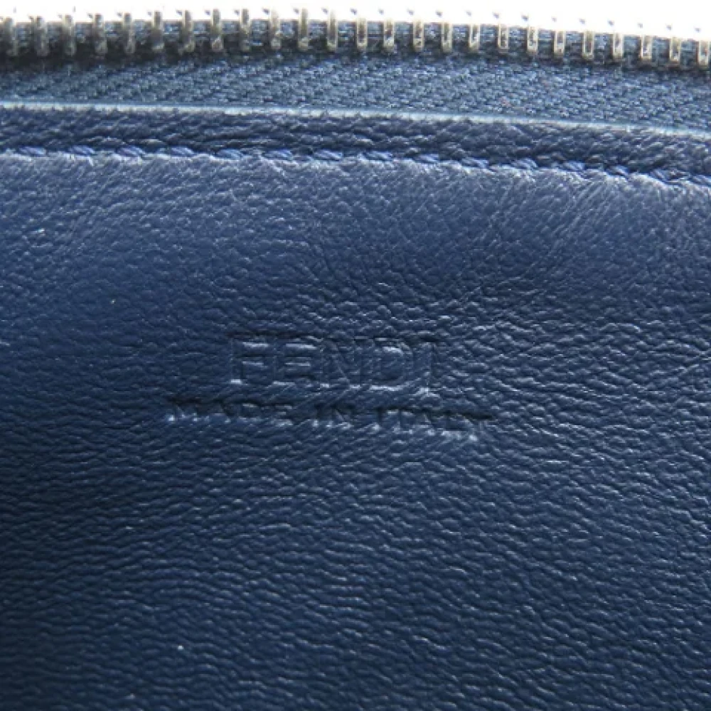 Fendi Vintage Pre-owned Leather home-office Blue Dames