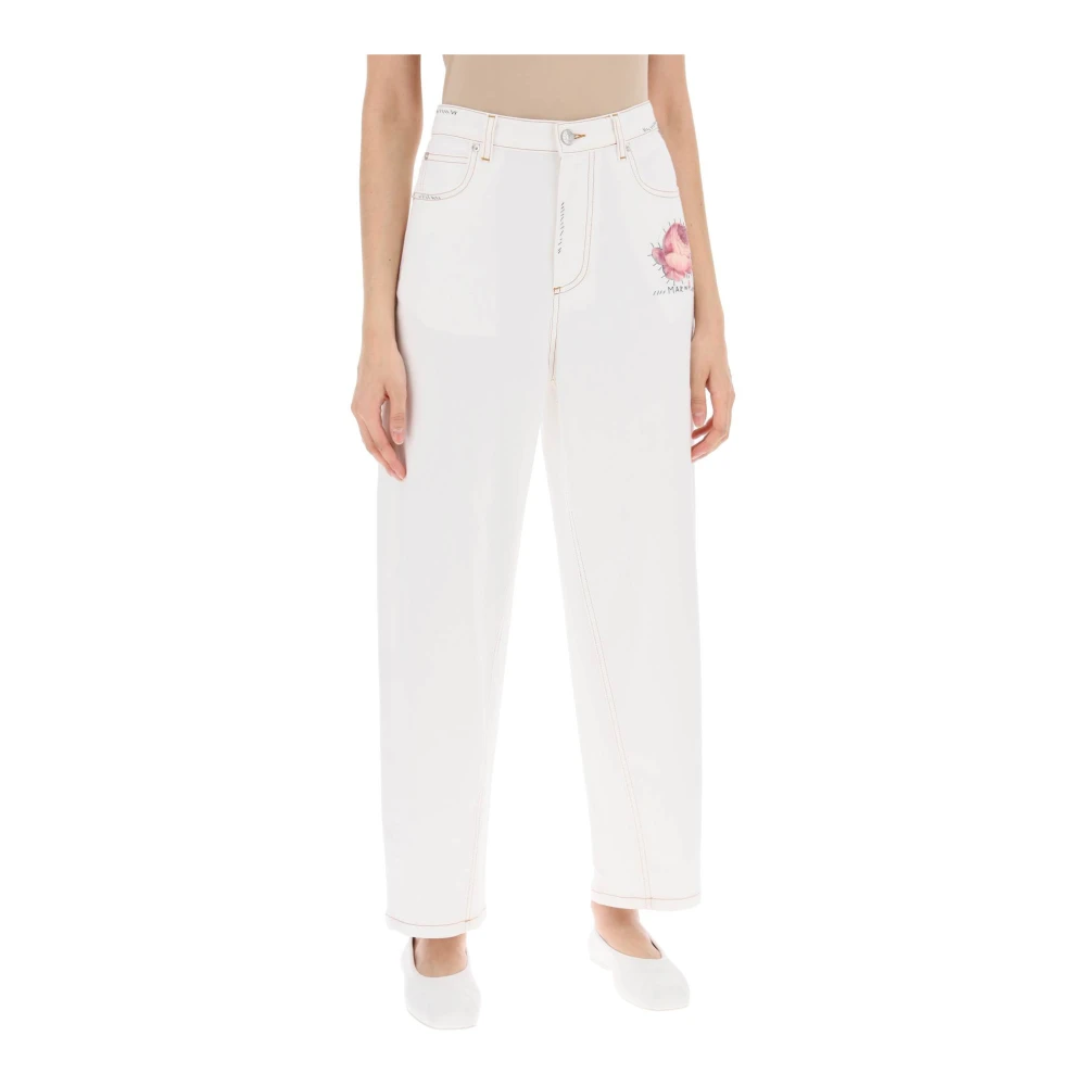 Marni Wijde Pijp Jeans White Dames