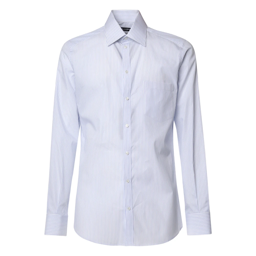 Dolce & Gabbana Wit Overhemd Martini Fit Italiaanse Kraag White Heren